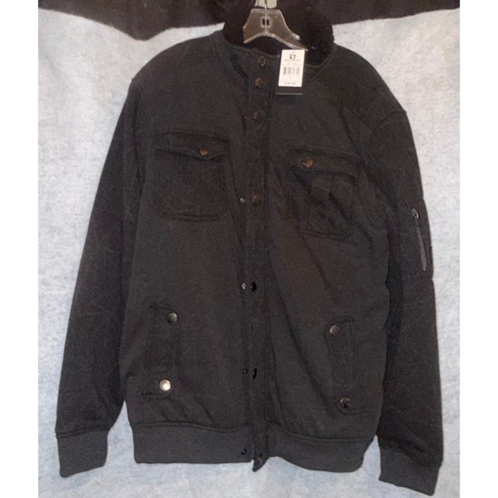 Southpole Heather Charcoal Sherpa Lined Bomber Jacket‎ Men's XL NWT